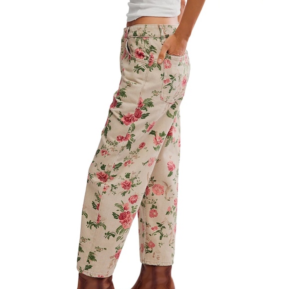 We The Free Deep Trance Printed Crop Jeans in Wallpaper Floral Sz 28 NWT $128R - Picture 5 of 7